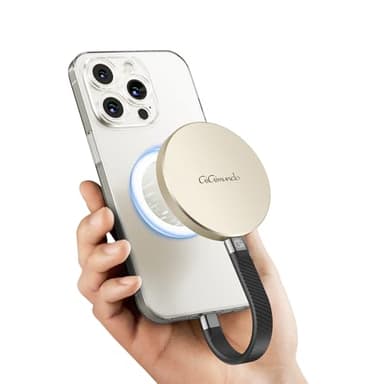 GiGimundo GQ20 Ultra-Slim Magnetic Portable SSD 2TB - MAX 20Gbps High Speed, compacta y Elegante Unidad Externa USB-C para Windows, Mac, Android - Diseño Redondo, Transferencia rápida de Archivos