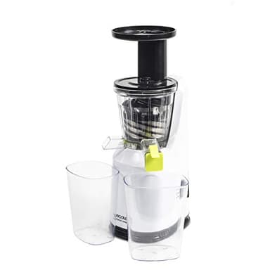 Cecotec Cecojuicer Compact Licuadora de Prensado en Frío, 45 rpm, 3 posiciones, Tambor de Tritan, BPA Free, Tapón antigoteo, 2 Salidas para el Zumo, Sistema de seguridad, 120 W