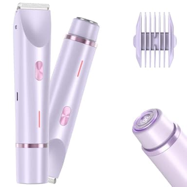Afeitadora Eléctrica para Mujer, Rasuradora Zona Intima Profesional, Indoloro Maquina Depilar Recargable, Impermeable IPX7 para Pierna, Brazo (Morado)
