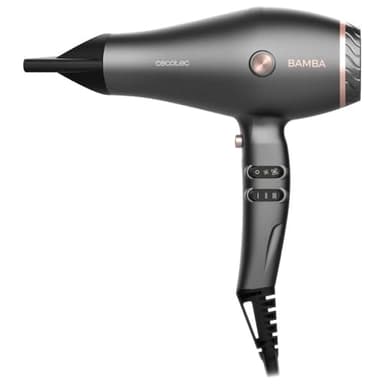 Cecotec Secador Bamba IoniCare Harmony, Motor con 2600W, Ajuste de temperatura y velocidad, Tecnología HairCare, Ion Real, Cable de 1,8m, Incluye 2 boquillas de precisión, Función de Aire Frio