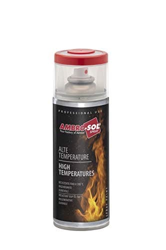AMBRO-SOL | Pintura alta temperatura | Pintura para Radiadores, Hornos y Motores | Pintura en Spray para Metal Blanco, 400 ml, El embalaje puede variar