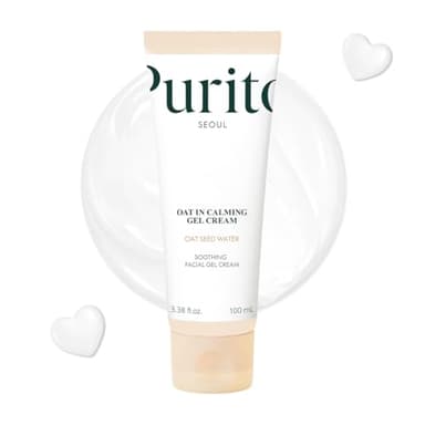 PURITO Oat-In Calming Gel Cream, 77% Agua de Semillas de Avena, Hidratante Facial Ligero con Textura Gel, No Comedogénico, Sin Fragancia, Cosmética Coreana Vegana, Piel Sensible, 100 ml