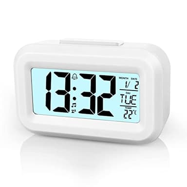 Vicloon Reloj Despertador Digital,Reloj de Cabecera,Despertador de 12/24 Horas con Retroiluminación LCD,Inteligente Reloj Despertador Digital para Dormitorio,Oficina,Viaje