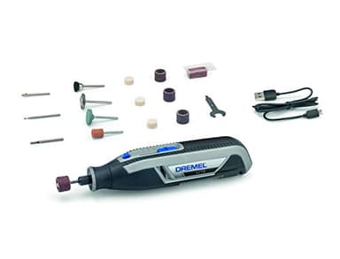Dremel Lite 7760 - Multiherramienta Inalámbrica, Batería de Litio 3.6 V, Kit con 15 Accesorios, Cargador USB, Velocidad 8000-25000 RPM para Tallar, Grabar, Amolar, Limpiar, Pulir, Afilar y Lijar