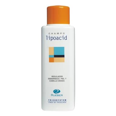 Rueber - Lipoacid 400 ml | Champu Anticaspa Pelo Graso de Uso Diario | Mantiene Equilibrio Higiénico y Regulador y Disminuye Difusión del Sebo| Champu Dermatitis Seborreica, Caspa Grasa y Pelo graso