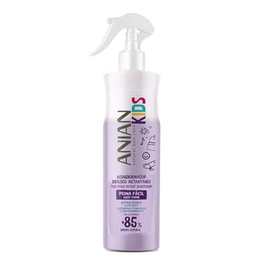 ANIAN KIDS - Acondicionador Bifásico Peina Fácil, 400 ml, Ideal para Niños, Acondicionador sin Aclarado, Desenreda y Facilita el Peinado, Suavidad y Brillo Instantáneo
