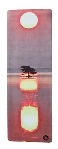 Vyana Mats ® Esterilla de yoga - pilates - gimnasia, de gamuza de piel con base de caucho natural antideslizante. Incluye correa para llevar.