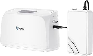 KKTECT 32.5% ±2.5% Generador de oxígeno de pulso portátil de 3 L/min - con batería de uso continuo durante 2-2,5 horas, fácil de transportar para viajar montado en coche y uso doméstico