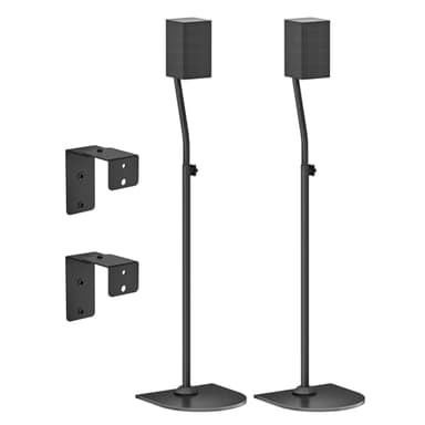 Soporte para Altavoces Samsung – Soporte de Piso Ajustable 33" a 42" para Altavoces Surround Samsung, con Opciones de Montaje en Pared, Ideal para Altavoces Traseros