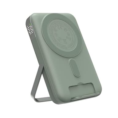 JUOVI Power Bank Magnético 10000mAh Bateria Portatil Inalámbrico 22,5W con Cable USB C Pantalla LED Soporte Doble Integrado Bateria Externa Carga Rapida Compatible con iPhone AirPods