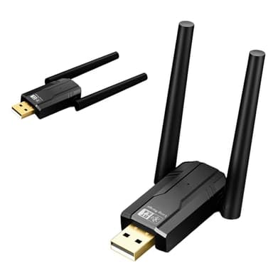 Adaptador Bluetooth para PC 150M Dongle Bluetooth USB Adapter, Receptor USB 5.4 con Doble Antena de Largo Alcance Stick Plug and Play sin Driver, Windows 11/10/8.1