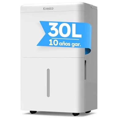 Deshumidificador 30L/día, Deshumificadores de humedad, Cobertura 245m³/90m² desumidifador, Deshumidificador silencioso electrico con Temporizador, Depósito extraíble