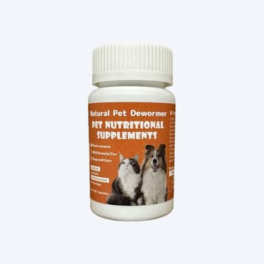 100 Cápsulas Desparasitante Herbal Natural para Perros y Gatos para el Tratamiento de parásitos internos