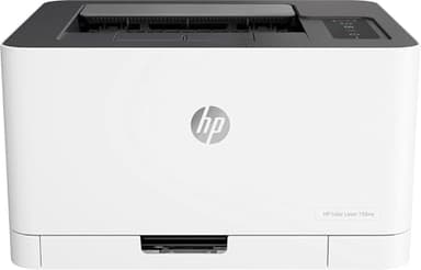 HP Color Laser 150nw 4ZB95A, Impresora Láser Monofunción A4 a Color, impresión a Doble Cara Manual, Wi-Fi, Ethernet, USB 2.0 Alta Velocidad, Compatible Smart App, Panel de Control LED, Blanca