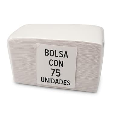Toallitas Secas Desechables. Toallitas Sanitarias Higiénicas Multiusos. Toallas Usar y Tirar. Tejido Celulosa. Toallitas Limpieza y Secado. Toallitas Secas Pieles Sensibles (75 Unidades)