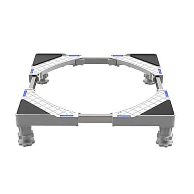 DEWEL Base de Lavadora Soporte Lavadora base para secadora sobre lavadora, Móvil Ajustable de 43~67 cm,Carga 300 kg, Alto 10~13cm,Multifuncional para Secadora y Refrigerador