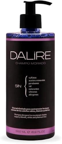 Champú DALIRE BIO MORADO MATIZADOR SIN SULFATOS ni SILICONAS | EFECTO DETOX | Recomendado por DERMATÓLOGOS | Evita TONOS AMARILLENTOS | Consúltanos por Whatsapp en DALIRE.com