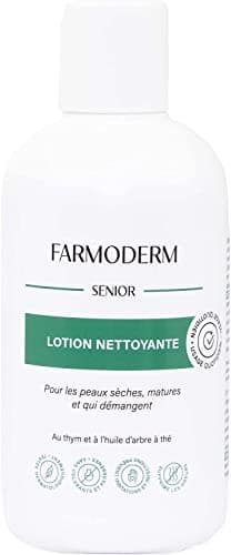 Farmoderm Jabón Corporal Antibacteriano con Tomillo y Aceite del Árbol del Té - Gel Corporal Diario con pH Equilibrado para Ancianos, Incontinentes y Discapacitados - Piel Sensible, Seca y con Picor