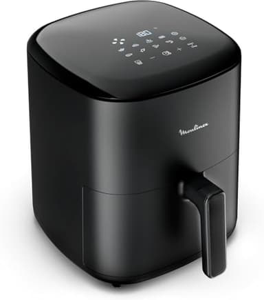 Moulinex Easy Fry Max 5L – Freidora aire para cocinar en poco tiempo, ahorro energético hasta 70%, panel control intuitivo, 10 programas automáticos, para 6 personas, recetario digital, EZ2458
