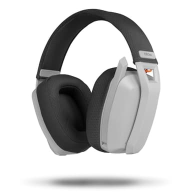 KROM Kanji - Auriculares inalámbricos, Conexión Bluetooth 5.3, 2,4Ghz o USB, Altavoces 40mm, Control Volumen y micrófono Integrado, Diadema Ajustable y Ligera, Blanco