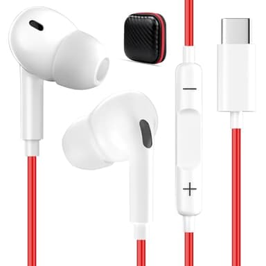 Auriculares USB C para Samsung A26 A16 A17 5G Galaxy A56 A36 A55 A35,In Ear Tipo C Audifonos con Cable Microfono Estéreo Cancelación Ruido para iPhone 16e Pixel Xiaomi Redmi Note 14 Pro+ OPPO Find X9