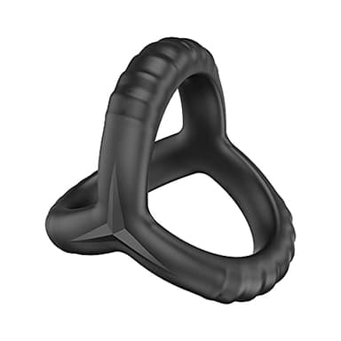 FLUORO Anillo de triángulo flexible negro para anillo retrasado para hombre