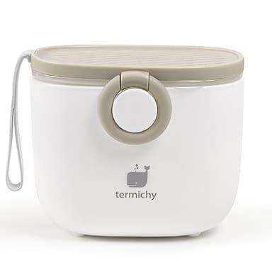 Termichy Porcionador de Leche en Polvo para Bebé, Dispensador de Leche en Polvo, 250g Contenedor Portátil Hermético para Leche en Polvo para Viaje, con Raspador y Cuchara (Caqui,1 Pieza)