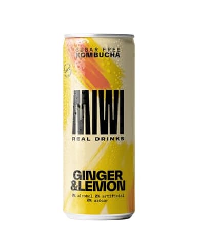 MIWI Sugar Free Kombucha (Ginger & Lemon, 1 Can)