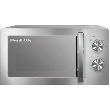 Russell Hobbs RHMM827SS - Microondas de acero inoxidable de 20 litros y 800 W solo manual con 5 niveles de potencia, función de descongelación y fácil limpieza, temporizador de 35 minutos