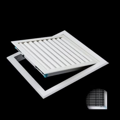 UrbanUp Trampilla Pladur Panel de Acceso Ventilado con Cubierta de Malla, Trampilla de Desván con Tapa Abatible, Trampilla de Inspección Ignífuga, Puerta de Acceso Al Espacio de Acceso(20x20cm/8x8in)
