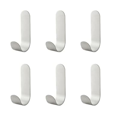 Ganchos Adhesivos para Pared, 6 Piezas Colgadores pared Adhesivos, Ganchos Adhesivos De Acero Inoxidable, Colgadores De Pared Adhesivos, Colgador Toalla Baño, Percha Adhesivas Sin Taladro