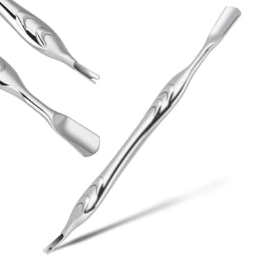 Alaoo Corta Cutículas con Tenedor, Herramienta 2 en 1 para el Cuidado de las Uñas, Herramienta de Corte de Cutícula de Uñas para el Cuidado de las Uñas y Eliminar la Piel Muerta (A)