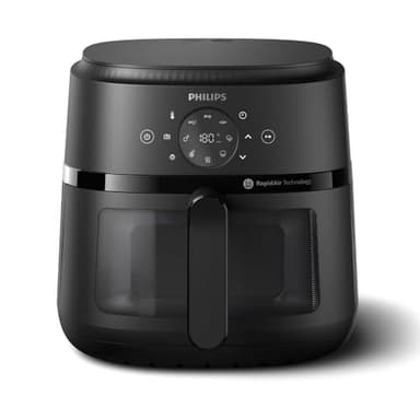 Philips Airfryer 2000 Series – Freidora Clásica 6,2L con Ventana, Tecnología RapidAir, 13 Modos de Cocinado, 90% Menos Grasa, Fácil Limpieza, Pantalla Táctil, Ahorro Energético (NA230/00)
