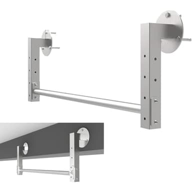 Barra de dominadas de acero inoxidable montada en la pared, fácil instalación y alta capacidad de carga para gimnasio en casa