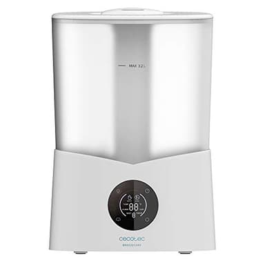 Cecotec Humidificador con Temporizador BreezeCare 2600 Light Smart. 25 W, 260 ml/h, 3 Velocidades, Capacidad 3,2 Litros, Mando a Distancia, Cobertura 40 m2