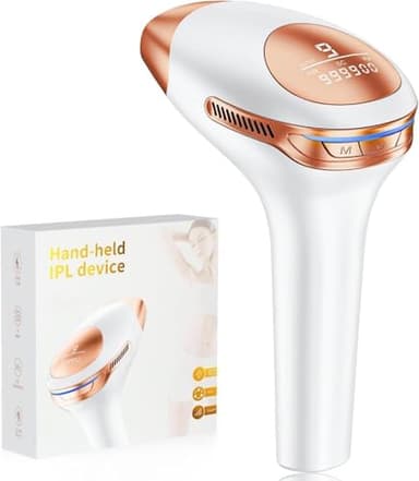 21J Depiladora Laser con 3 Funciones, IPL Depiladora de Luz Pulsada 9 Niveles Energía, 600-1200 nm Luz Roja, Máquina Laser Depilación Casa para Mujer Hombre, Rostro Bikini Axilas Cara Cuerpo