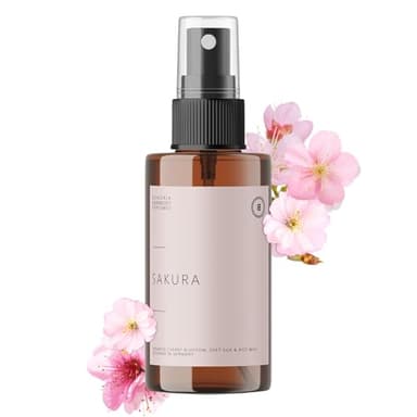 BOHORIA Perfume para el cabello Sakura, aroma delicado a leche de arroz y flor de cerezo, fórmula vegana nutritiva, sin siliconas, apto para todo tipo de cabello, 100 ml (100 ml, Sakura)