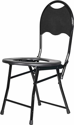 FENGSEN Silla con WC Plegable Portátil para Acampar - Resistente y Ligera