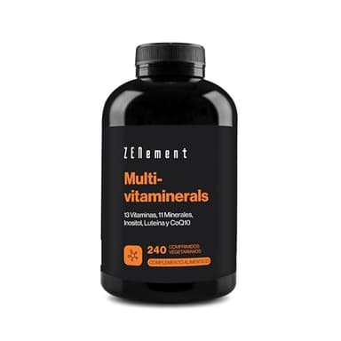 Multivitaminas y Minerales, Multivitamínico para 8 Meses | Complejo Vitamínico de 29 Activos Esenciales | Con todas las Vitaminas y Minerales para Hombre y Mujer | Zenement