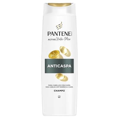 Pantene Pro-V Anticaspa Champú 325ml para Pelo Propenso a la Caspa, Limpia y Controla la Caspa con Uso Regular, Protege los Enlaces Capilares, Sin Aceite Mineral ni Colorantes, Active Nutri-Plex