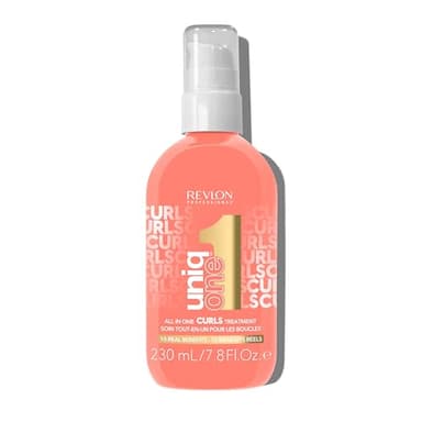 REVLON PROFESSIONAL UniqOne All in One Curls Treatment, Protector Térmico Pelo, Hidratación Profunda para Rizos, Tratamiento sin Aclarado Anti Frizz, Rizos Elásticos y Definidos 230 ml
