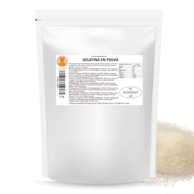 Snadi Gelatina en Polvo | 1 kg | 100% Pura, Sin Sabor y Calidad Profesional | Rica en Aminoácidos Precursores del Colágeno | Repostería, Postres, Geles y Salsas | Fácil de Disolver y Textura Perfecta