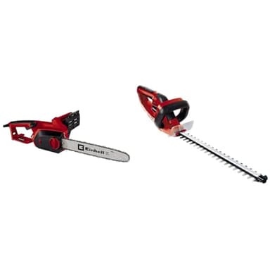 Einhell Motosierra eléctrica GH-EC 1835 (1800 W, barra de corte robusta, cadena afilada, tensado & Recortasetos eléctrico con cable - GH-EH 4245. 230 V, 420 W longitud de corte de 450 mm