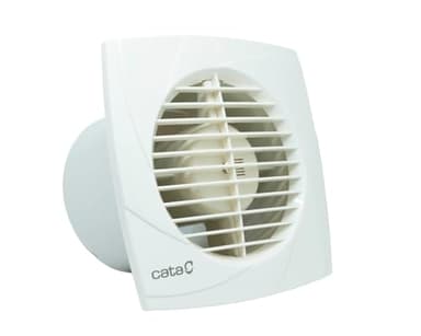 Cata Extractor de Baño B-10 PLUS 14x14cm Exraplano Pared/techo Portector Térmico 41 dB Caudal 98m3/h Potencia 15W Diámetro Salida 100 Velocidad 2500 rpm Peso 0,6kg Color Blanco