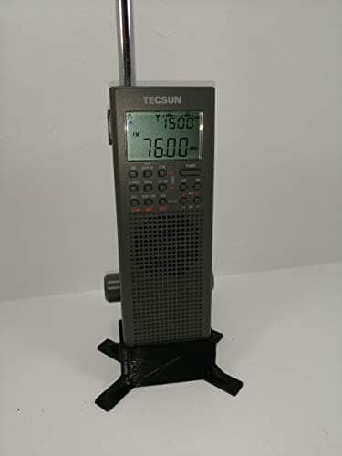 Soporte de Escritorio para Radio Tecsun Pl-365 / Pl-360. Negro también Compatible con County Comm Gp-5/SSB.