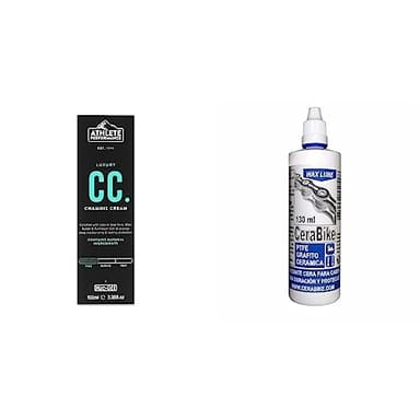 Crema MUC-OFF BADANA Antes Esfuerzo Hombre 100ml & CeraBike WAXLUBE. LUBRICANTE Base Cera para Cadena con PTFE, Grafito Y Ceramica (130ML)