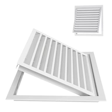 1Trampilla Pladur Panel De Acceso Al Techo Con Rejilla De Ventilación, Trampilla Pladur Tapa De Registro, Diseño De Puerta Con Bisagras, Puerta De Servicio Oculta(25 * 25cm)