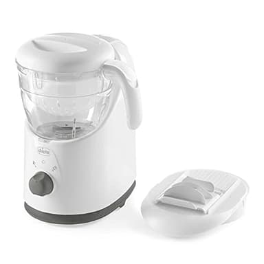 Chicco Easy Meal, Robot Cocina Bebé Multifunción para Destete, Mezclador de Alimentos y Calentador de Comida para Bebés y Niños con Cocción a Vapor, Ralla, Mezcla, Tritura, Calienta y Descongela