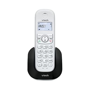 VTech CS1500 Teléfono inalámbrico DECT, con Doble Carga Teléfono Fijo Escucha Extra Fuerte Manos Libres Bloqueo de Llamadas identificador de Llamadas Pantalla y Teclado retroiluminados Blanco