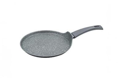 Zanetti - Durapietra - Crepera de aluminio de 20 cm, antiadherente, para crepes forjada de gran espesor, efecto piedra y mango Soft Touch, para cualquier placa de cocción incluida la inducción